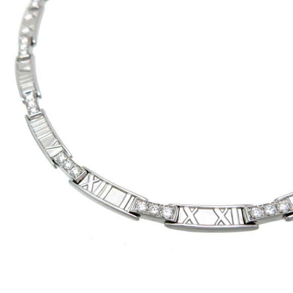 TIFFANY Diamond Atlas Necklace White Gold DH83110 - Picture 1 of 10